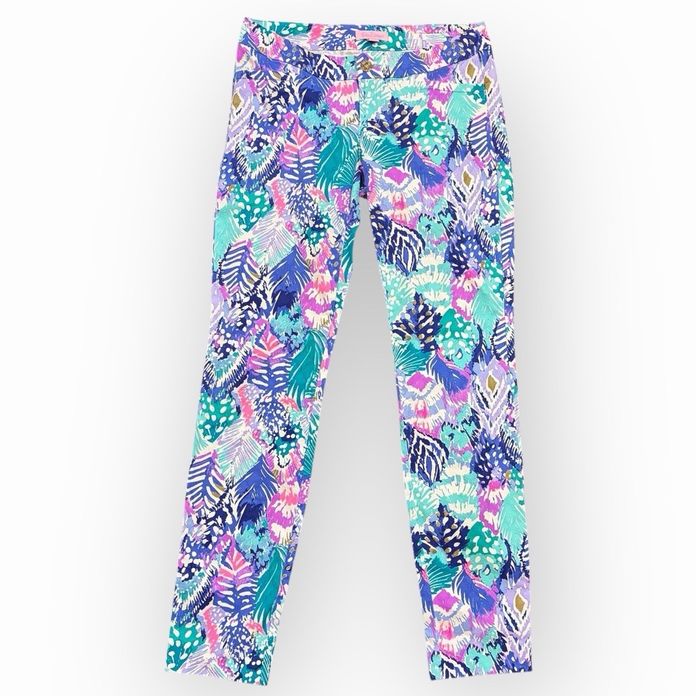 Lilly Pulitzer Kelly Skinny Ankle Pants Quill Out‎ Size 0